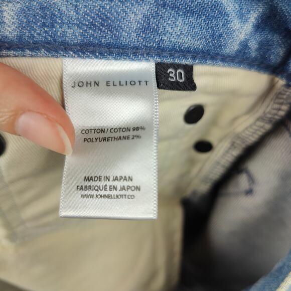 John Elliott The Cast 2‎ Bleached Indigo Jeans Mens 30 Distressed Made in Japan - Picture 10 of 12